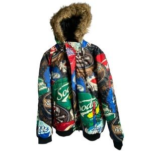 Members Only Bottle Cap Print Parka Jacket
